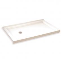 Maax Canada 410006-502-001 - B3 Base 6036 Round Drain Left Corner Installation White