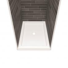 Maax Canada 410003-504-001 - B3 Base 4836 Round Drain Alcove-Deep Installation White