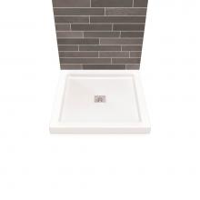 Maax Canada 420000-505-001-100 - B3Square 3636 Acrylic Wall Mounted Shower Base in White with Center Drain