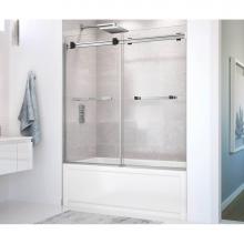 Maax Canada 136270-900-350-000 - Duel 56-59 x 55.5 x 59 in. 8 mm Bypass Tub Door for Alcove Installation with Clear glass in Chrome