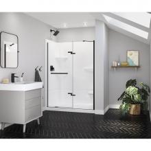 Maax Canada 139579-900-340-000 - Reveal Sleek 71 51 1/2-54 1/2 x 71 1/2 in. 8mm Pivot Shower Door for Alcove Installation with Clea