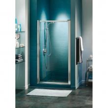 Maax Canada 136605-900-084-000 - Pivolok 19-20.75 in. x 64.5 in. Pivot Alcove Shower Door with Clear Glass in Chrome