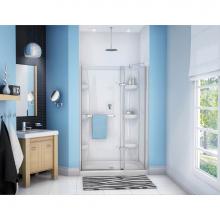 Maax Canada 136682-900-084-000 - Reveal 38-41 in. x 75 in. Pivot Alcove Shower Door with Clear Glass in Chrome