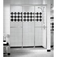 Maax Canada 138296-970-084-000 - Triple Plus 42.5-44.5 in. x 66 in. Bypass Alcove Shower Door with Raindrop Glass in Chrome