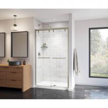 Maax Canada 135321-900-305-000 - Uptown 44-47 x 76 in. 8 mm Bypass Shower Door for Alcove Installation with Clear glass in Brushed