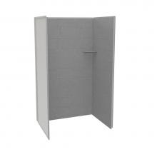 Maax Canada 107459-305-517 - Utile 4832 Composite Direct-to-Stud Three-Piece Alcove Shower Wall Kit in Factory Sleek Smoke