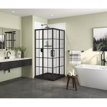 Maax Canada 137448-977-340-000 - Radia Square 36 x 36 x 71.5 in. 6 mm Sliding Shower Door for Corner Installation with French glass