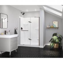 Maax Canada 139579-900-173-000 - Reveal Sleek 71 51 1/2-54 1/2 x 71 1/2 in. 8 mm Pivot Shower Door for Alcove Installation with Cle