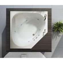 Maax Canada 100875-000-001-000 - Tandem 5454 Acrylic Corner Center Drain Bathtub in White