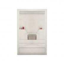 Maax Canada 101023-SR-000-007 - Aspen 59.5 in. x 30.75 in. x 85 in. 3-piece Tub Shower with Right Drain in Biscuit