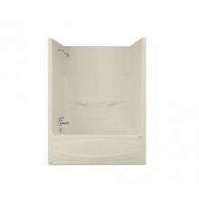 Maax Canada 101098-SL-091-004 - Figaro II 59.25 in. x 33 in. x 74.5 in. 2-piece Tub Shower with 10 microjets Left Drain in Bone