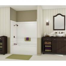 Maax Canada 101175-L-000-002 - Monaco 59.5 in. x 30.75 in. x 73.875 in. 1-piece Tub Shower with Left Drain in White