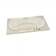 Maax Canada 101250-091-004 - Antigua 71.75 in. x 41.75 in. Drop-in Bathtub with 10 microjets System Center Drain in Bone