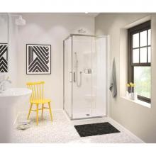 Maax Canada 101431-000-001 - SQ 32.125 in. x 32.125 in. x 4.125 in. Square Corner Shower Base with Center Drain in White