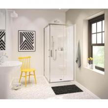 Maax Canada 101432-000-001-000 - Square Base 36 3 in. 36 x 36 Acrylic Corner Left or Right Shower Base with Corner Drain in White