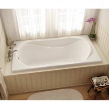 Maax Canada 102722-091-001 - Cocoon 59.875 in. x 31.875 in. Drop-in Bathtub with 10 microjets System End Drain in White
