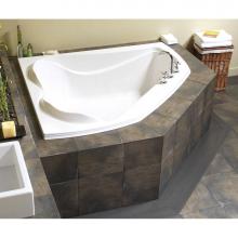 Maax Canada 102724-000-001 - Cocoon 59.75 in. x 53.875 in. Corner Bathtub with Center Drain in White