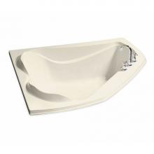 Maax Canada 102724-000-004 - Cocoon 59.75 in. x 53.875 in. Corner Bathtub with Center Drain in Bone