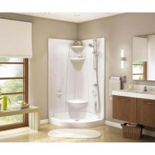 Maax Canada 102995-000-001-102 - Freestyle 37 Neo-Round 37 x 37 Acrylic Corner Center Drain Two-Piece Shower in White