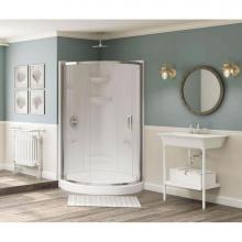 Maax Canada 102996-000-001-103 - Freestyle 37 Round 37 x 37 Acrylic Corner Center Drain Two-Piece Shower in White