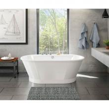 Maax Canada 103903-000-002-100 - Brioso 6636 AcrylX Freestanding Center Drain Bathtub in White with White Skirt