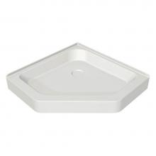 Maax Canada 105044-000-001 - NA 40.125 in. x 40.125 in. x 6.125 in. Neo-Angle Corner Shower Base with Center Drain in White