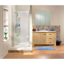 Maax Canada 105052-000-001 - SQ 41.75 in. x 42.125 in. x 6.125 in. Square Alcove Shower Base with Center Drain in White