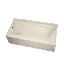 Maax Canada 105456-L-000-004 - New Town IFS 59.75 in. x 32 in. Alcove Bathtub with Left Drain in Bone