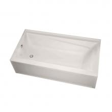 Maax Canada 105519-R-103-007 - Exhibit IFS 59.75 in. x 30 in. Alcove Bathtub with Aeroeffect System Right Drain in Biscuit