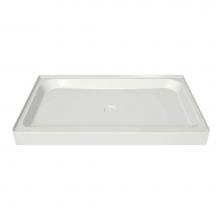 Maax Canada 105535-000-001 - MAAX 41.75 in. x 34.125 in. x 6.125 in. Rectangular Alcove Shower Base with Center Drain in White
