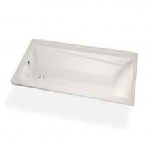 Maax Canada 105550-R-096-007 - Exhibit IF DTF 59.75 in. x 31.875 in. Alcove Bathtub with Combined Whirlpool/Aeroeffect System Rig
