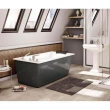 Maax Canada 105571-000-001-102 - Optik 6032 F Acrylic Freestanding End Drain Bathtub in White with Thunder Grey Skirt