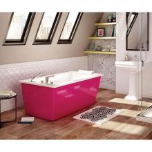 Maax Canada 105571-055-236 - Optik F 60 in. x 32 in. Freestanding Bathtub with Aerofeel System End Drain in Pink Martini