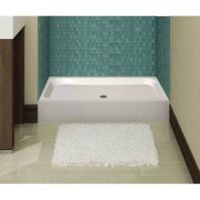 Maax Canada 105625-000-002 - Finesse 42 in. x 32 in. x 7 in. Rectangular Alcove Shower Base with Center Drain in White