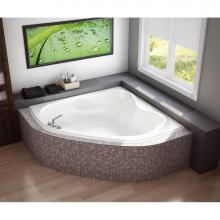 Maax Canada 105679-108-001 - Murmur 59.75 in. x 59.75 in. Corner Bathtub with Aerosens System Center Drain in White