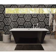Maax Canada 105742-000-015 - Optik F 66 in. x 36 in. Freestanding Bathtub with Center Drain in Black
