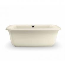 Maax Canada 105756-055-004 - Miles 66 in. x 36 in. Freestanding Bathtub with Aerofeel System Center Drain in Bone