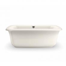 Maax Canada 105756-055-007 - Miles 66 in. x 36 in. Freestanding Bathtub with Aerofeel System Center Drain in Biscuit