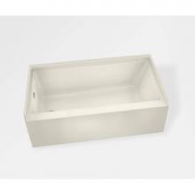 Maax Canada 105818-L-000-007 - Rubix AFR DTF 59.75 in. x 30 in. Alcove Bathtub with Left Drain in Biscuit