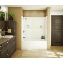 Maax Canada 105930-R-001-002 - TSTEA Plus 59.75 in. x 32 in. x 78 in. 1-piece Tub Shower with Whirlpool Right Drain in White