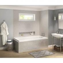 Maax Canada 106212-L-001-001 - Pose IF 71.5 in. x 35.375 in. Corner Bathtub with Whirlpool System Left Drain in White