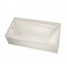 Maax Canada 106232-R-103-007 - Exhibit IFS AFR DTF 59.875 in. x 42 in. Alcove Bathtub with Aeroeffect System Right Drain in Biscu