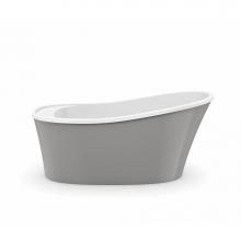 Maax Canada 106266-000-001-101 - Ariosa 6032 Acrylic Freestanding End Drain Bathtub in White with Sterling Silver Skirt
