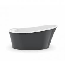 Maax Canada 106266-000-001-103 - Ariosa 6032 Acrylic Freestanding End Drain Bathtub in White with Thunder Grey Skirt