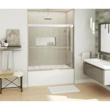 Maax Canada 134573-963-084-000 - Kameleon 55-59 in. x 57 in. Bypass Tub Door with French Door Glass in Chrome