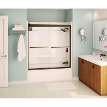 Maax Canada 135660-900-172-000 - Aura 51-55 in. x 57 in. Bypass Tub Door with Clear Glass in Dark Bronze