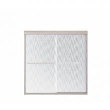 Maax Canada 135661-989-305-000 - Aura 55-59 in. x 57 in. Bypass Tub Door with Effervescence Glass in Brushed Nickel