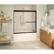 Maax Canada 135670-900-172-000 - Aura SC 55-59 in. x 57 in. Bypass Tub Door with Clear Glass in Dark Bronze