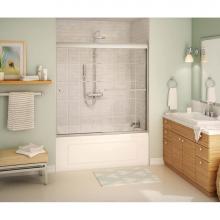 Maax Canada 135673-963-305-000 - Aura 55-59 in. x 57 in. Bypass Tub Door with French Door Glass in Brushed Nickel