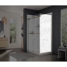 Maax Canada 137310-900-305-000 - Duel and Inverto Return Panel for 32 in. Base with Clear glass in Brushed Nickel